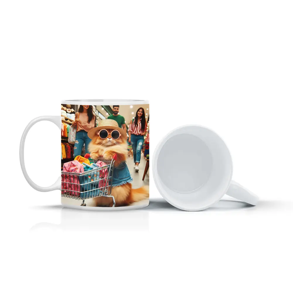 Persian Cat Shopping Mall Funny Sunglasses – Mugs