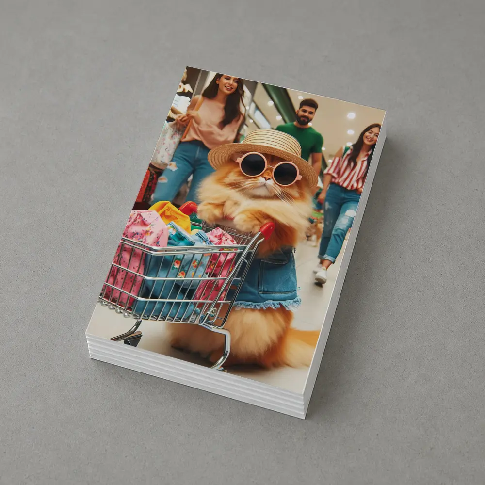 Persian Cat Shopping Mall Funny Sunglasses – Postcards