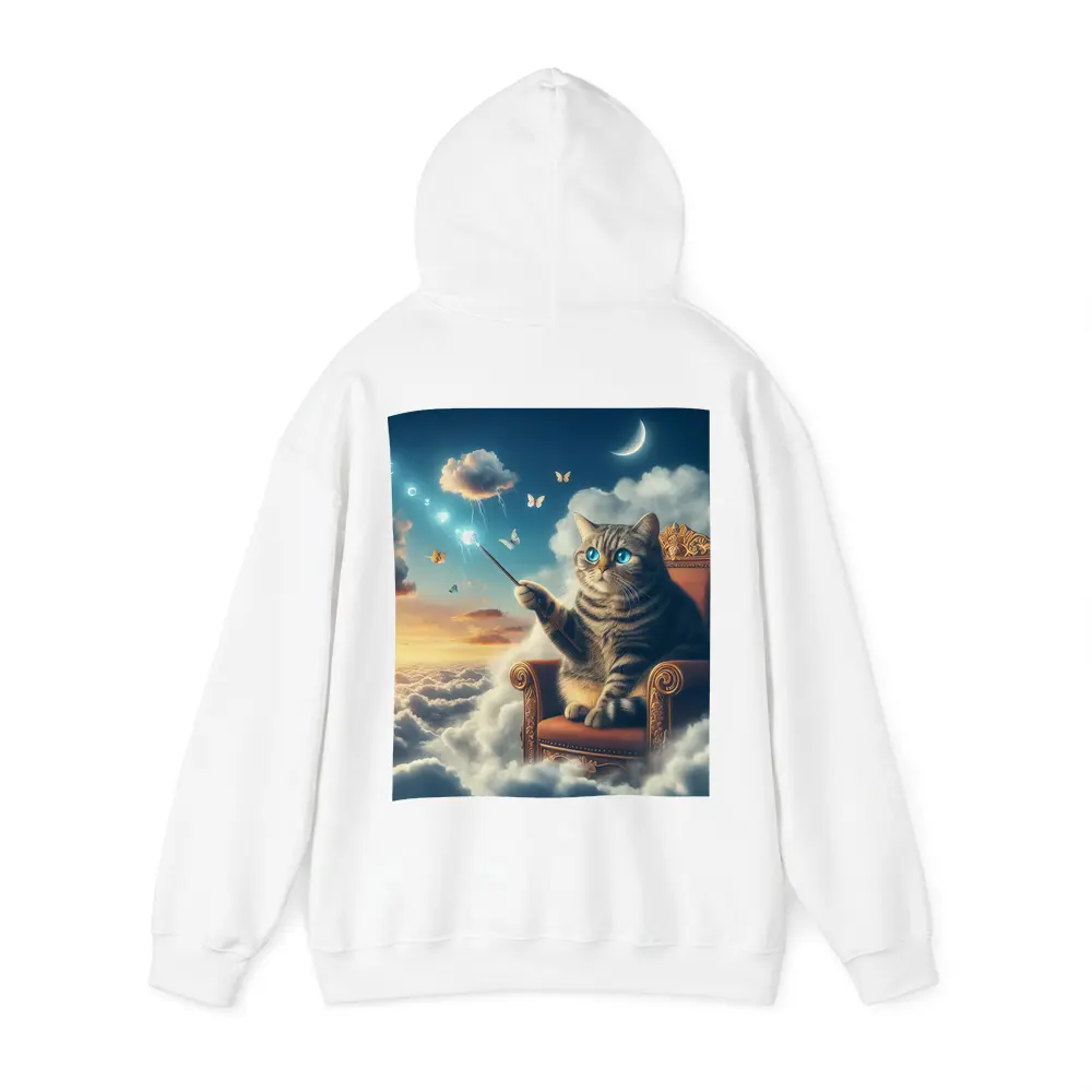Tabby Cat Wizard Floating Sky Clouds – Hoodies