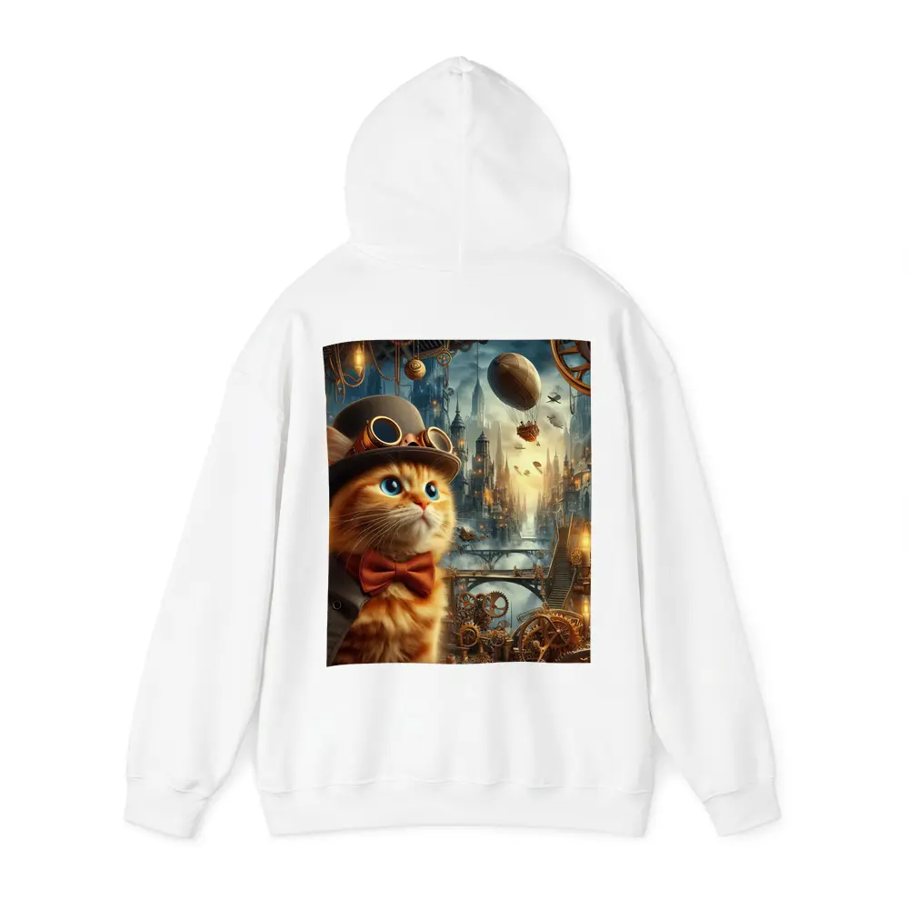 Steampunk Orange Cat Top Hat City – Hoodies
