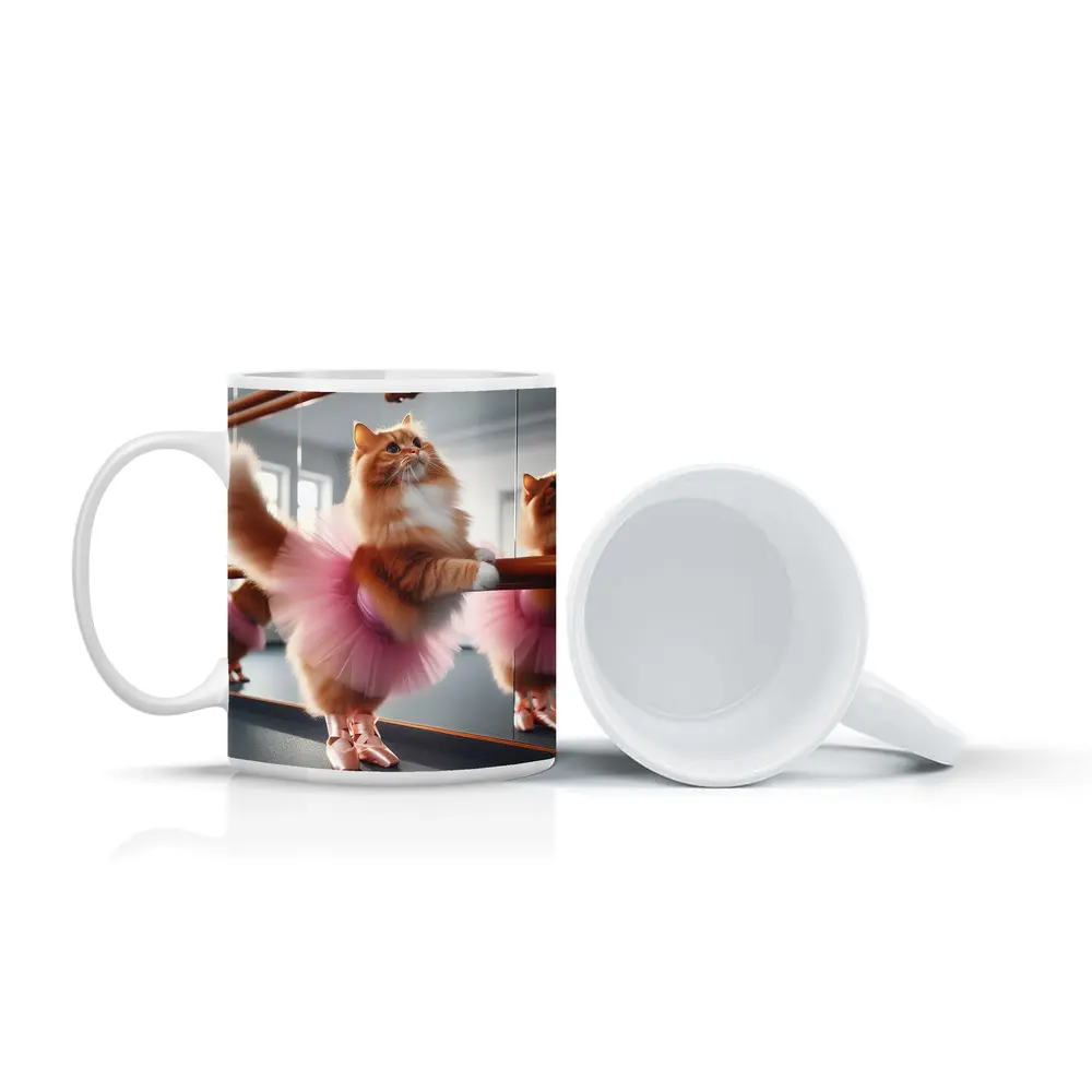 Orange Cat Ballerina Pink Tutu Dance Studio – Mugs
