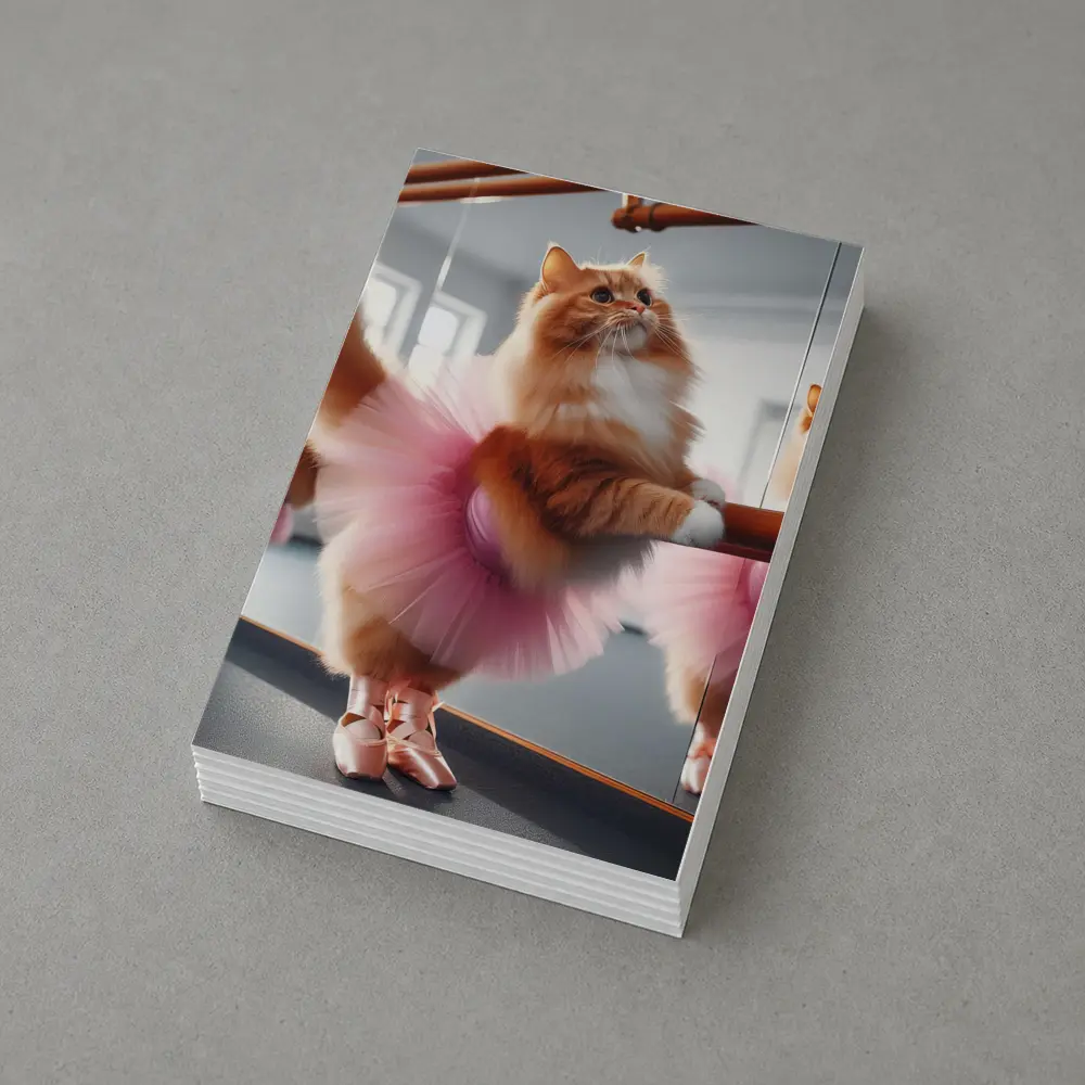 Orange Cat Ballerina Pink Tutu Dance Studio – Postcards