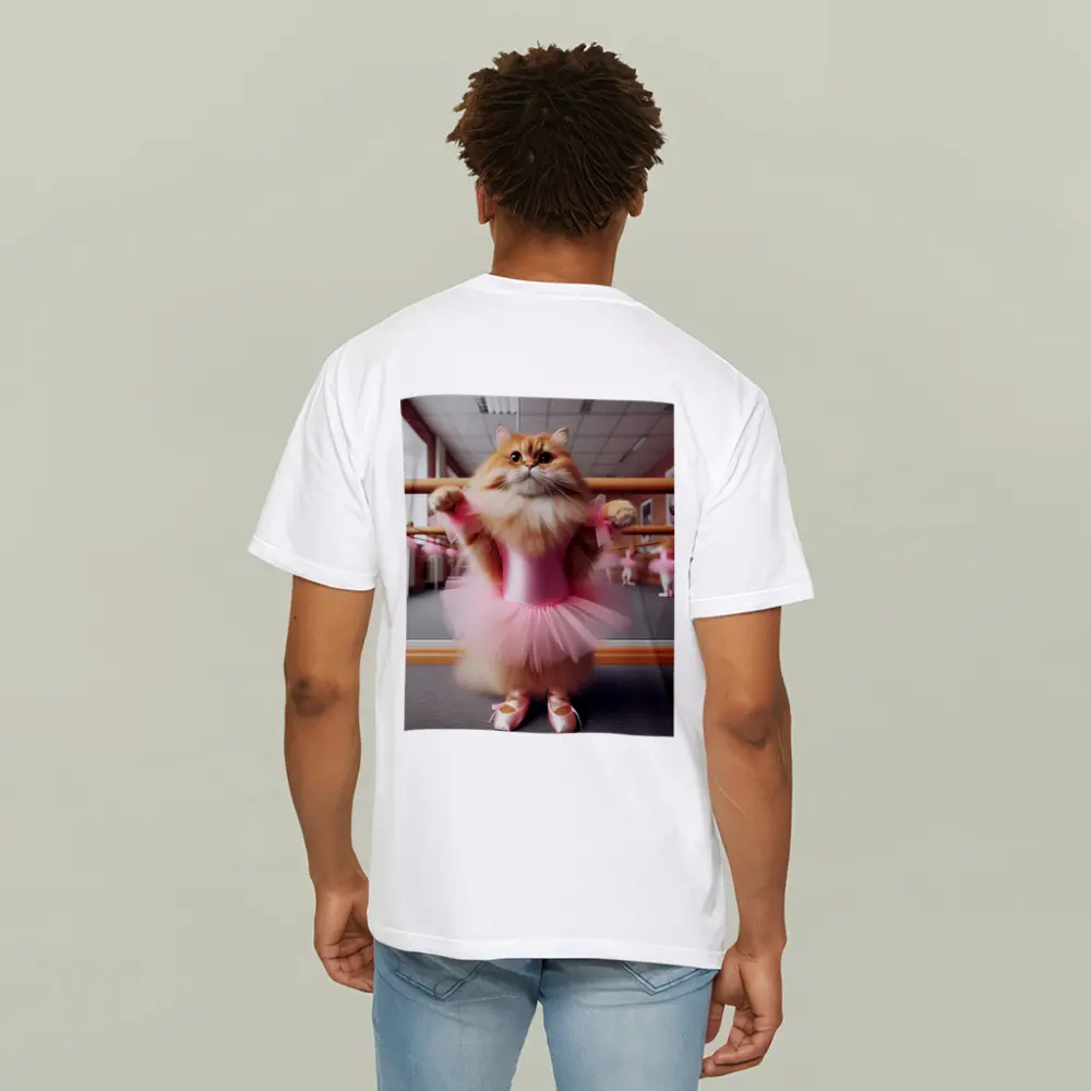 Fluffy Orange Cat Ballet Dancer Pink Tutu – T-Shirts
