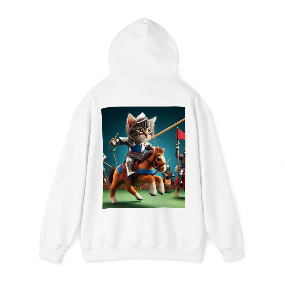 Kitten Knight Jousting on Toy Horse – Hoodies