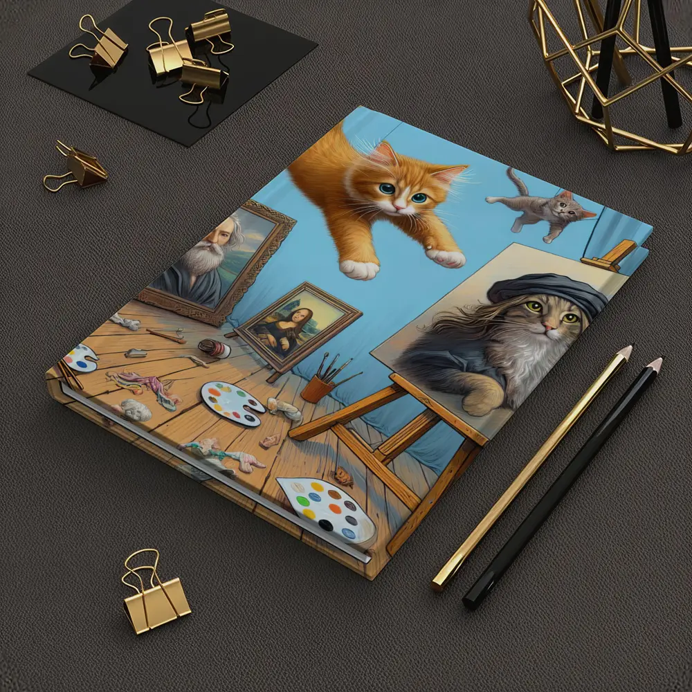 Cats Artist Studio Funny Feline Art Scene – Notebooks