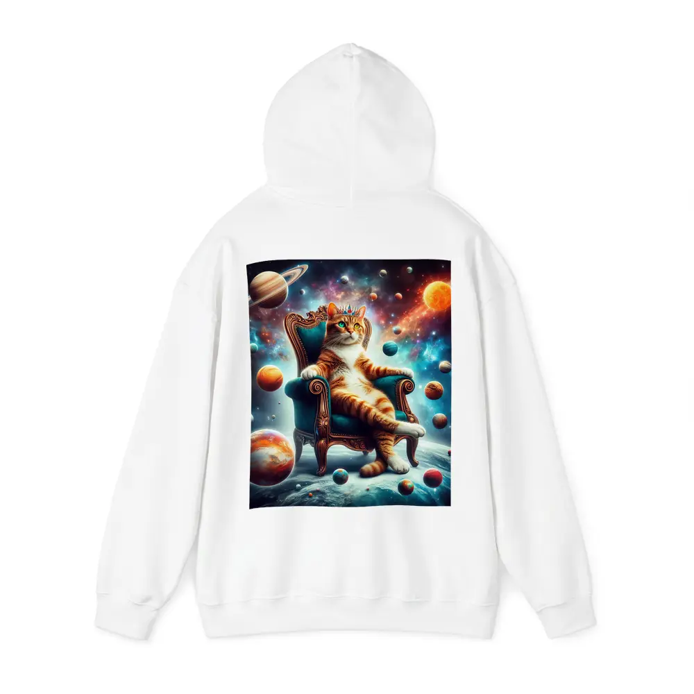 Royal Cat King Throne Space Planets – Hoodies