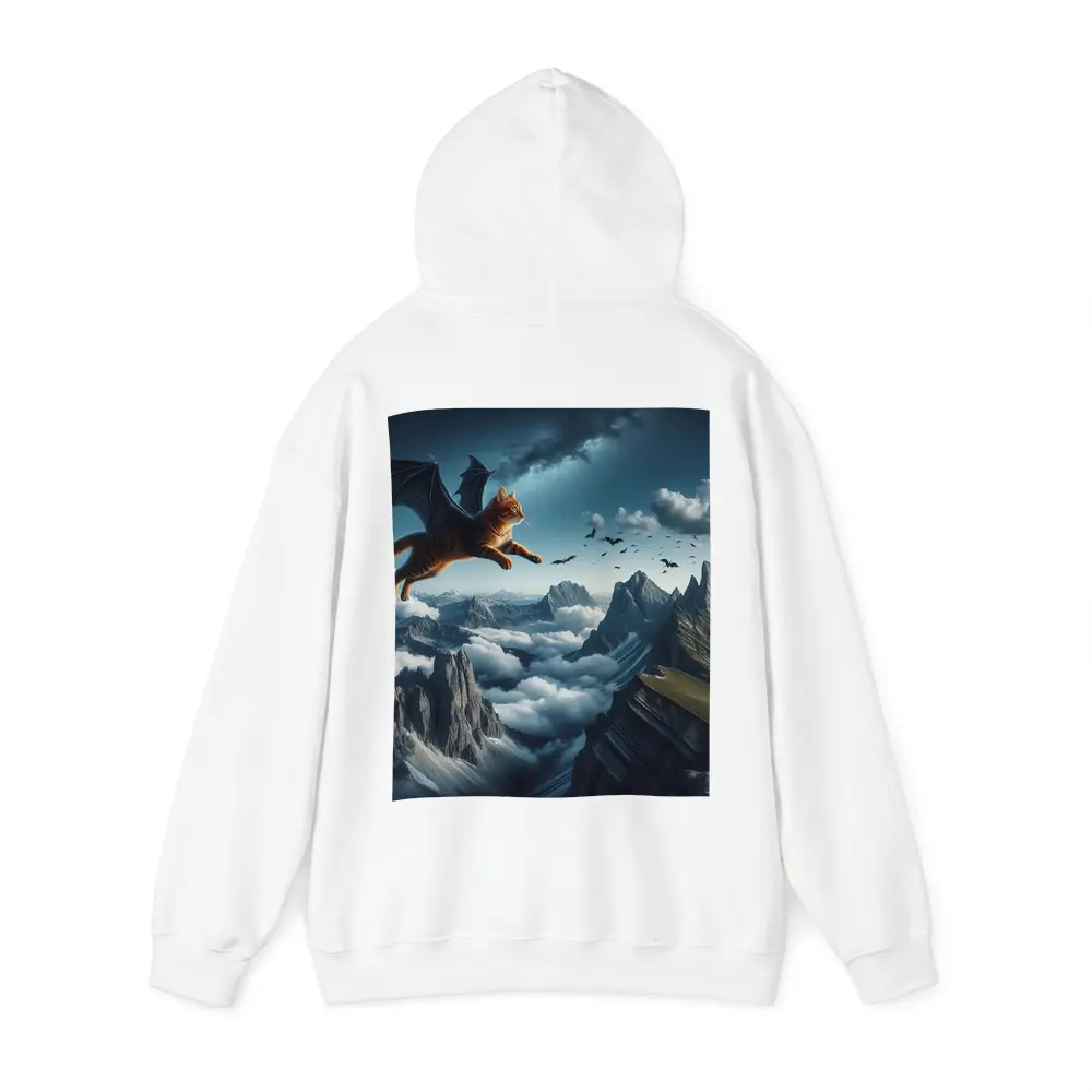 Orange Tabby Cat Bat Wings Mountain Sky – Hoodies
