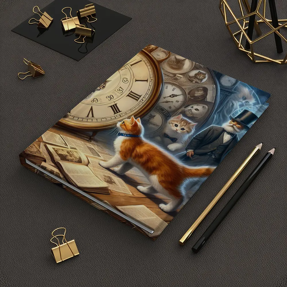 Cats Time Travel Fantasy Steampunk Scene – Notebooks