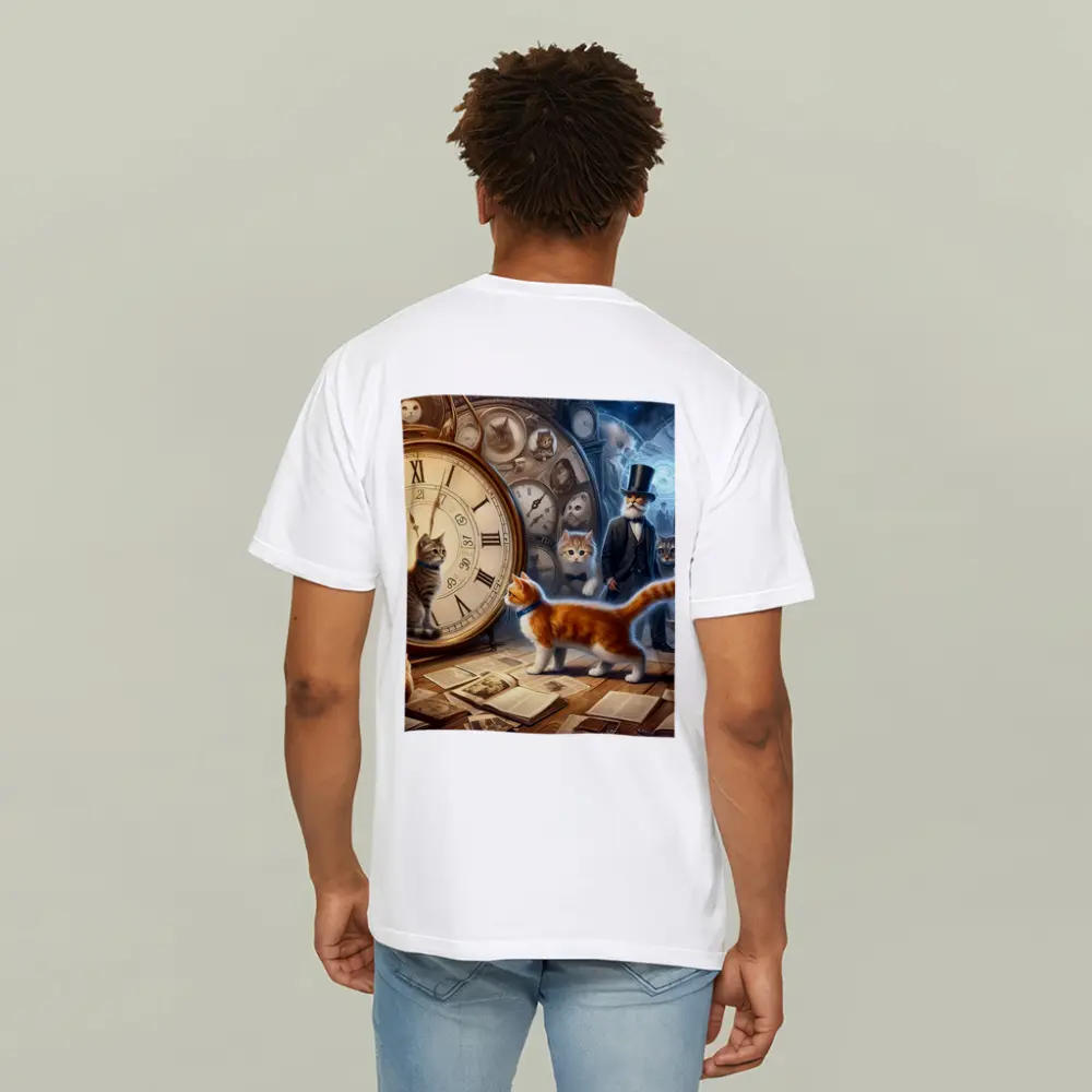 Cats Time Travel Fantasy Steampunk Scene – T-Shirts