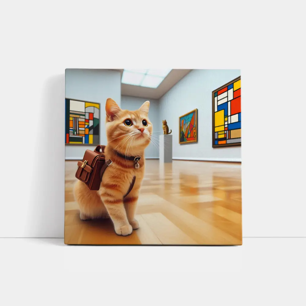 Orange Tabby Cat Art Gallery Museum – Wall Art