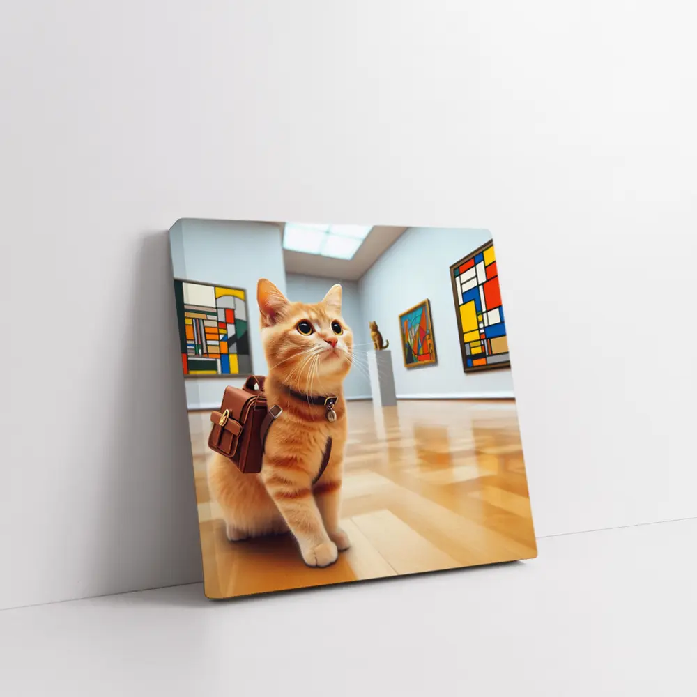 Orange Tabby Cat Art Gallery Museum – Wall Art