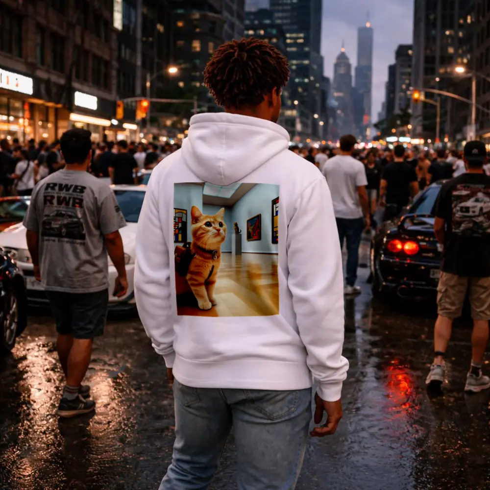 Orange Tabby Cat Art Gallery Museum – Hoodies