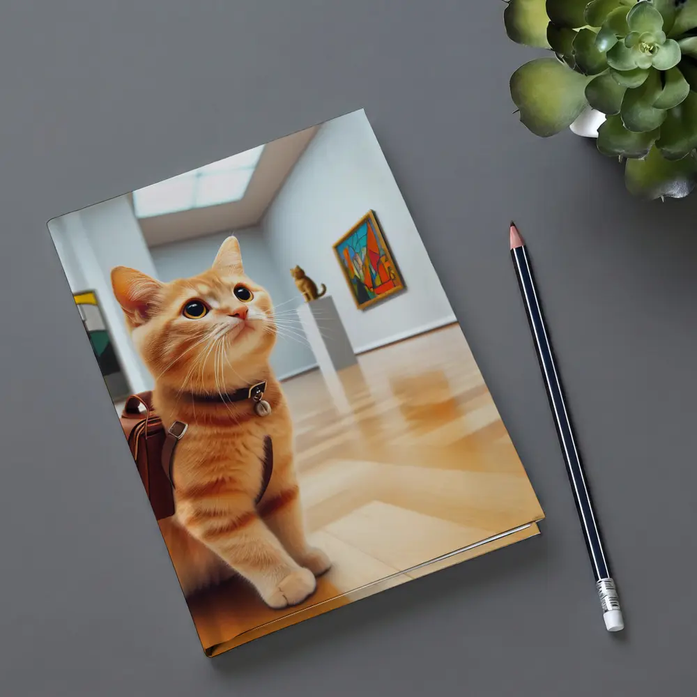 Orange Tabby Cat Art Gallery Museum – Notebooks