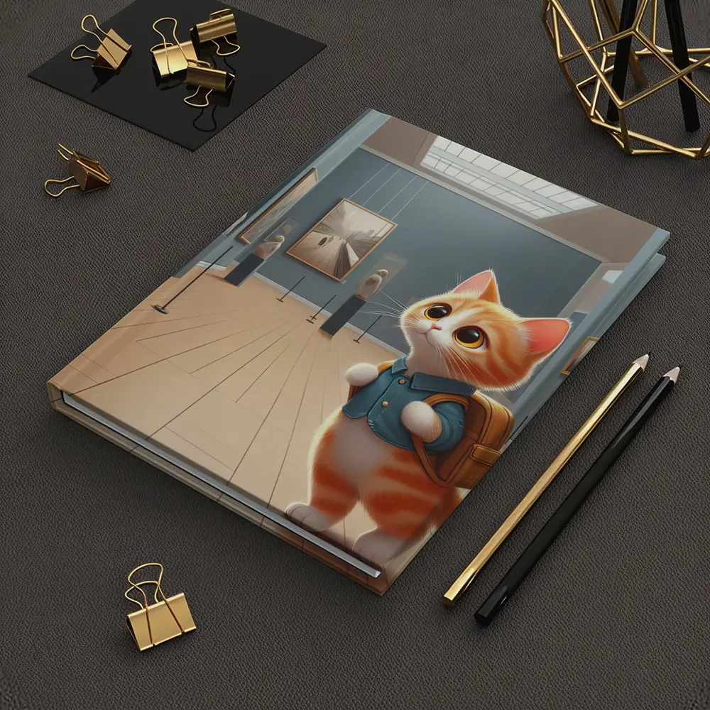 Cute Orange Cat Art Gallery Museum – Notebooks