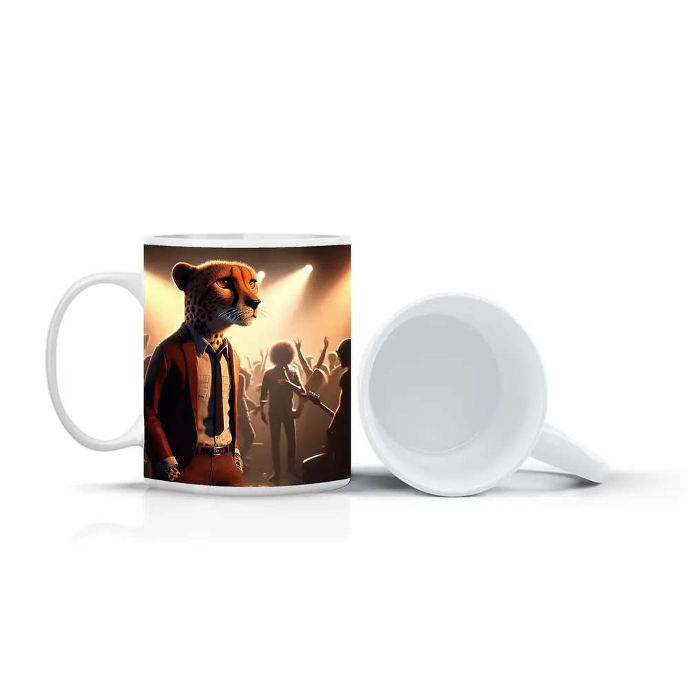 Cheetah Musician At Rock Concert Crowd – Mugs