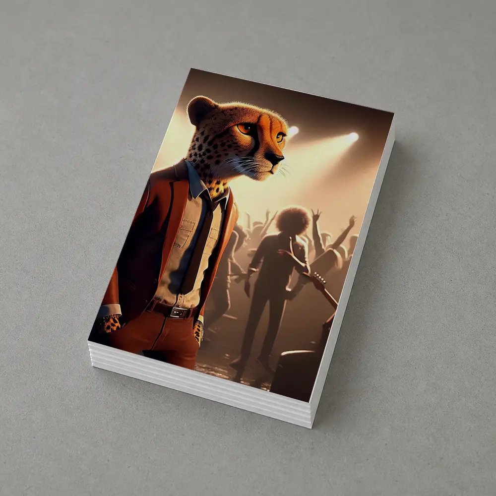Cheetah Musician At Rock Concert Crowd – Postcards