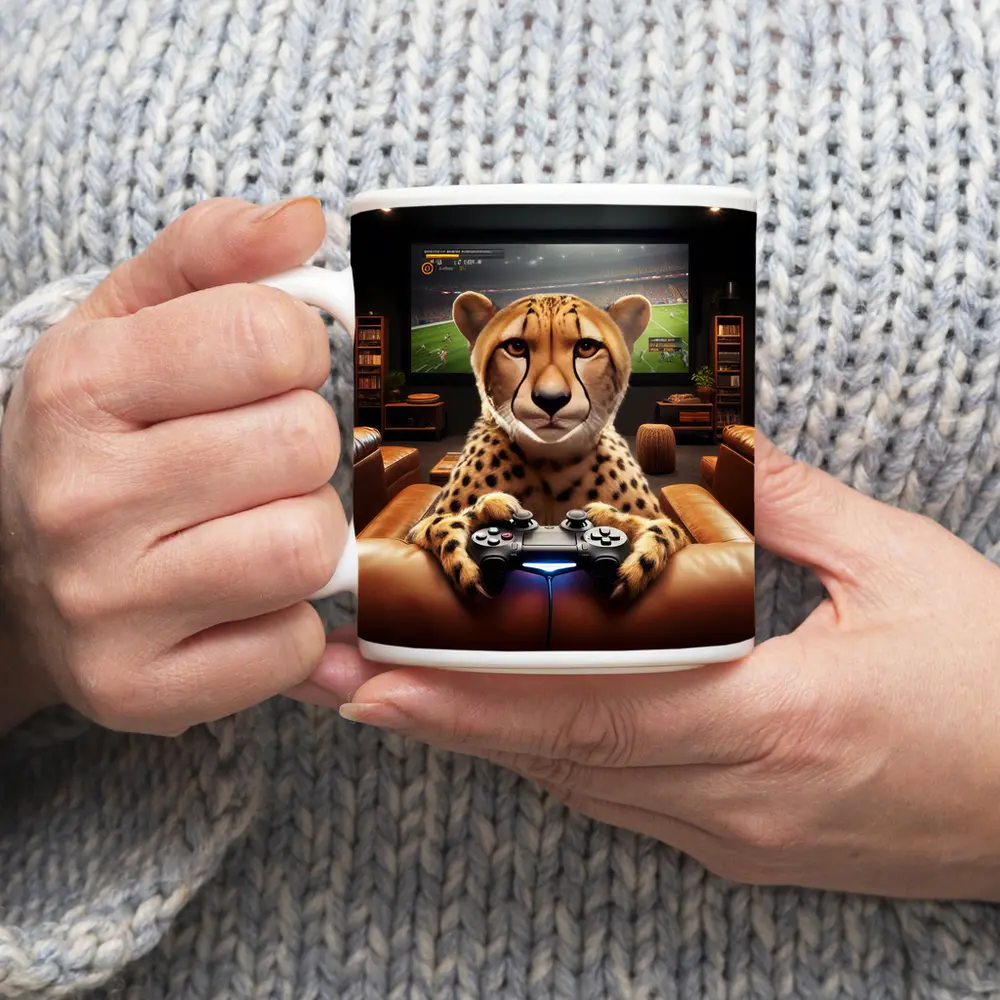 Cheetah Gaming Controller Couch Home Theater – Mugs