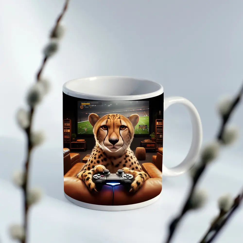 Cheetah Gaming Controller Couch Home Theater – Mugs