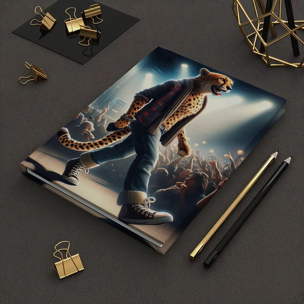 Cheetah Rockstar Performing Live Concert Stage – Notebooks