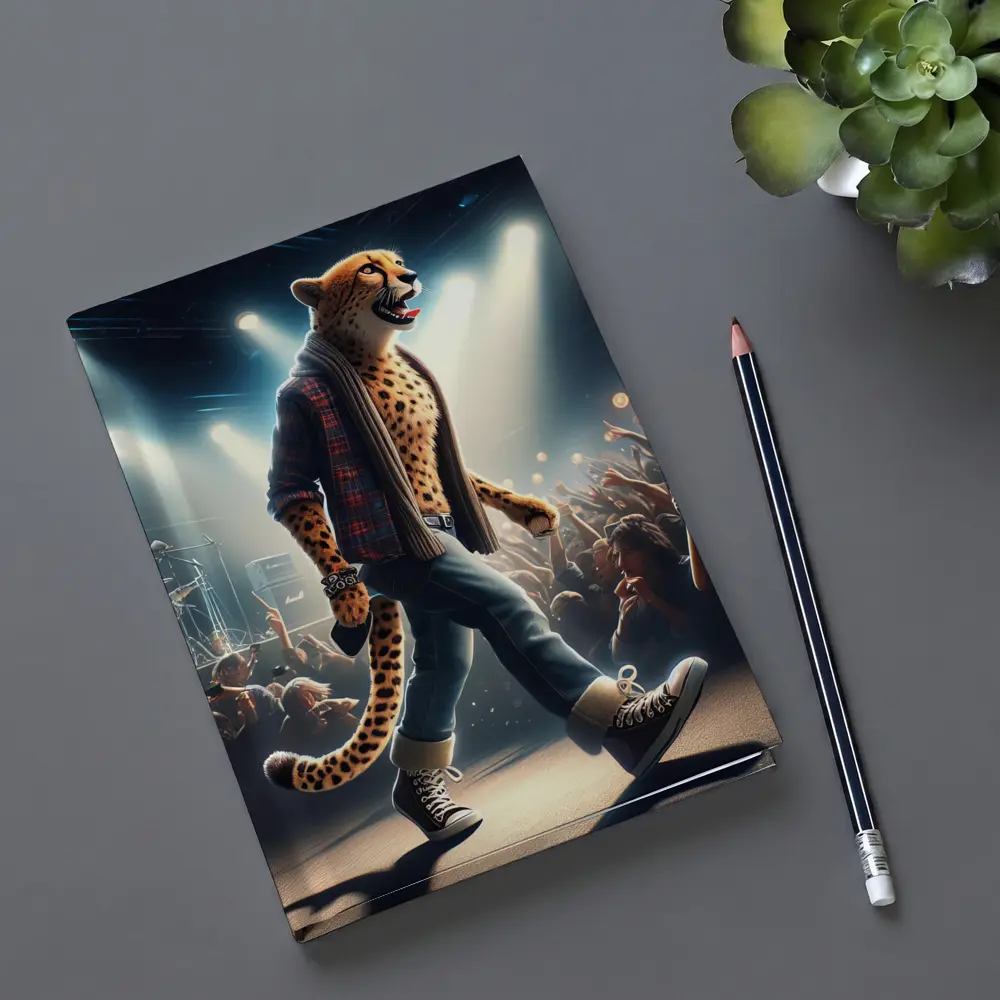 Cheetah Rockstar Performing Live Concert Stage – Notebooks