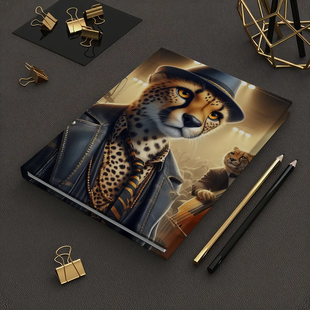 Cheetah Jazz Musician On Concert Stage – Notebooks