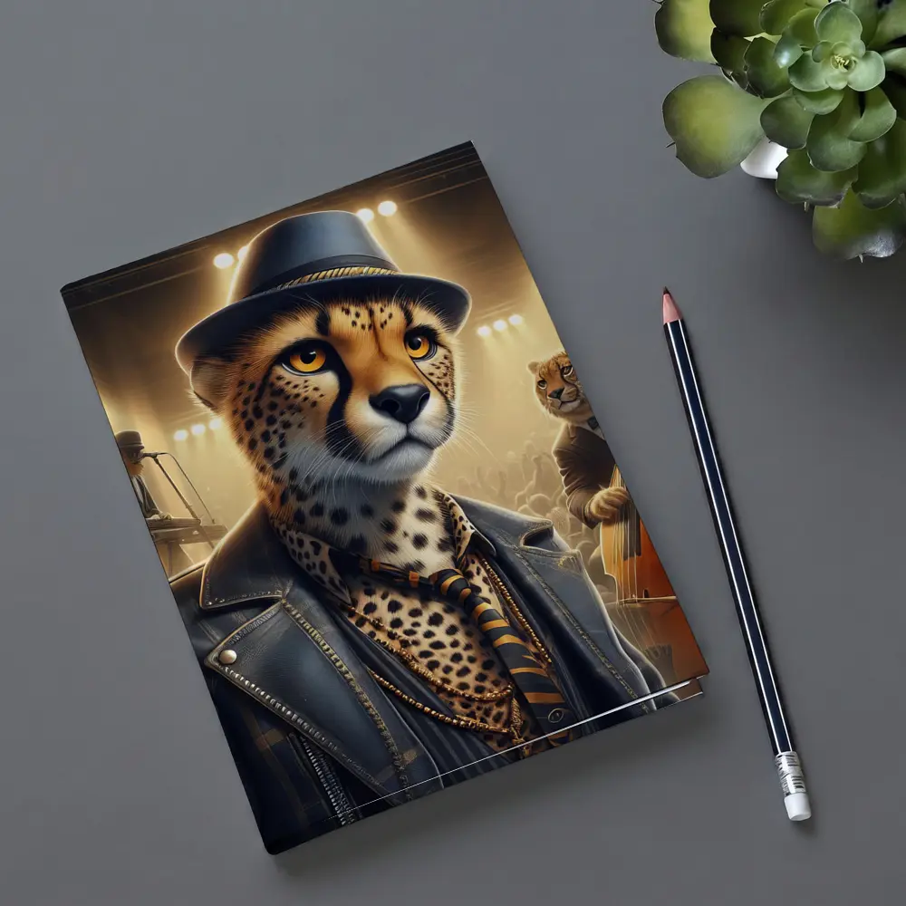 Cheetah Jazz Musician On Concert Stage – Notebooks