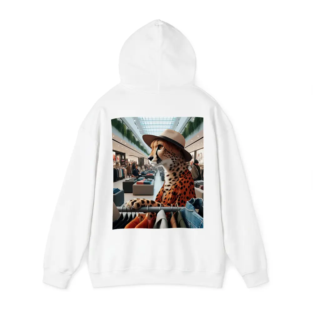 Cheetah Wearing Hat Shopping Fashion Store – Hoodies