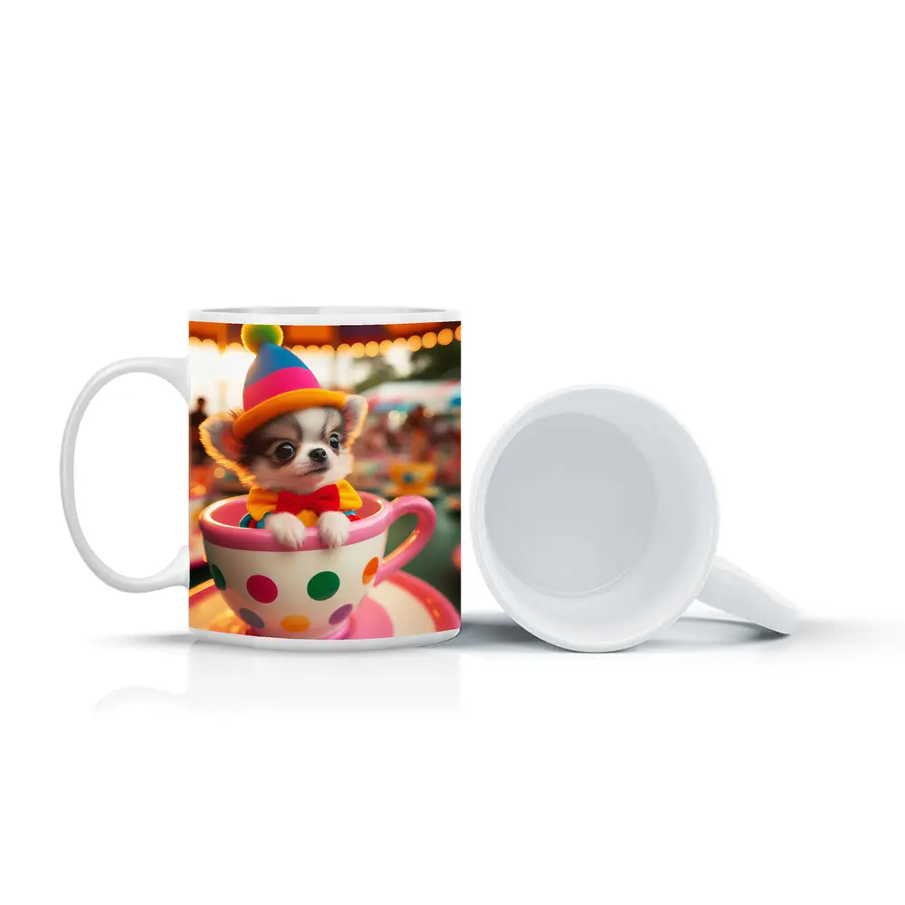 Chihuahua Puppy Clown Hat Teacup Carnival – Mugs