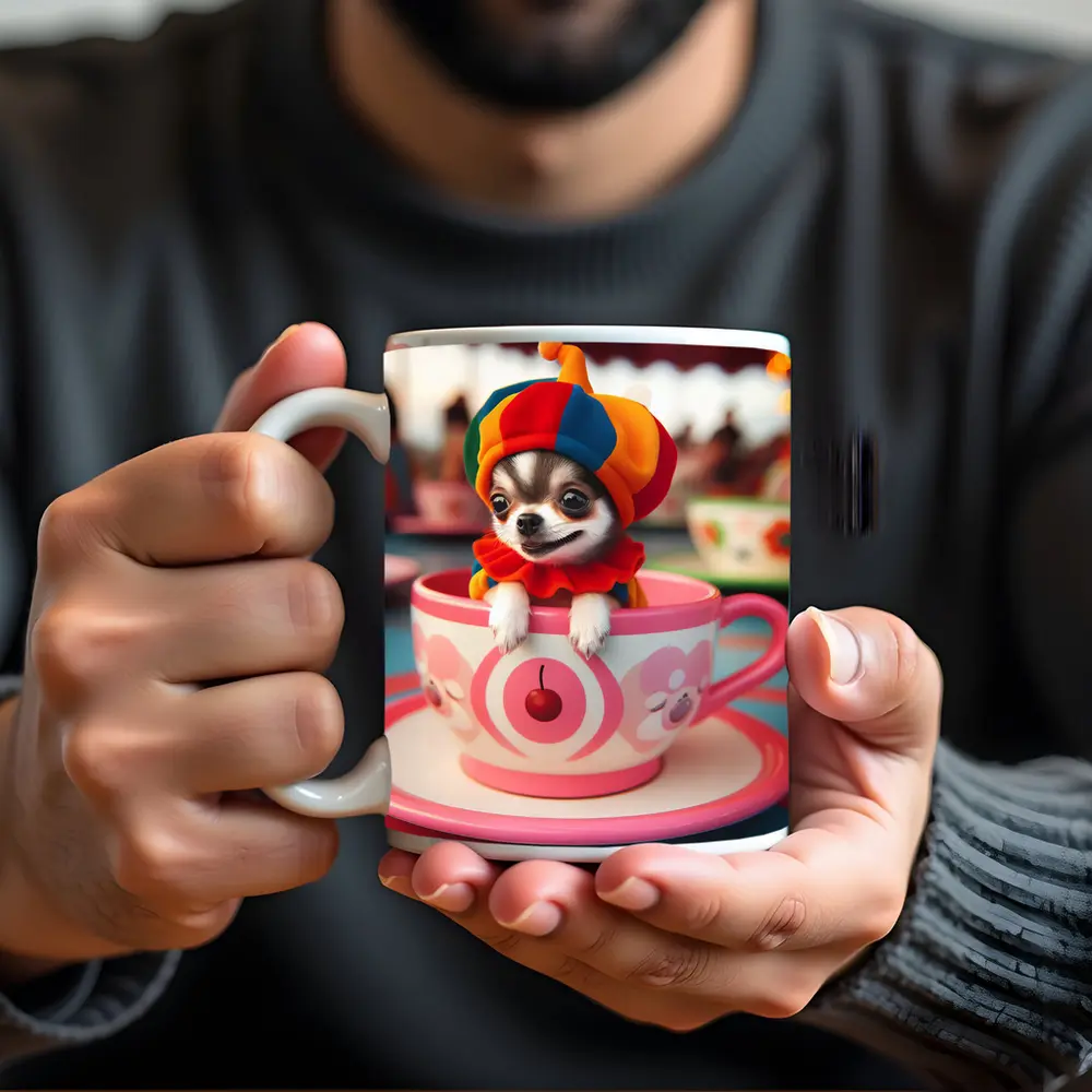 Chihuahua Clown Hat Teacup Carnival Ride – Mugs