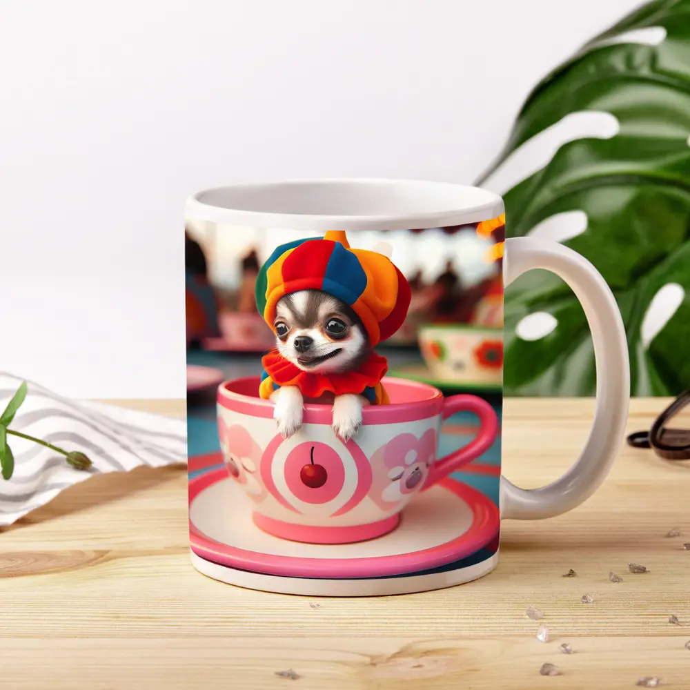 Chihuahua Clown Hat Teacup Carnival Ride – Mugs