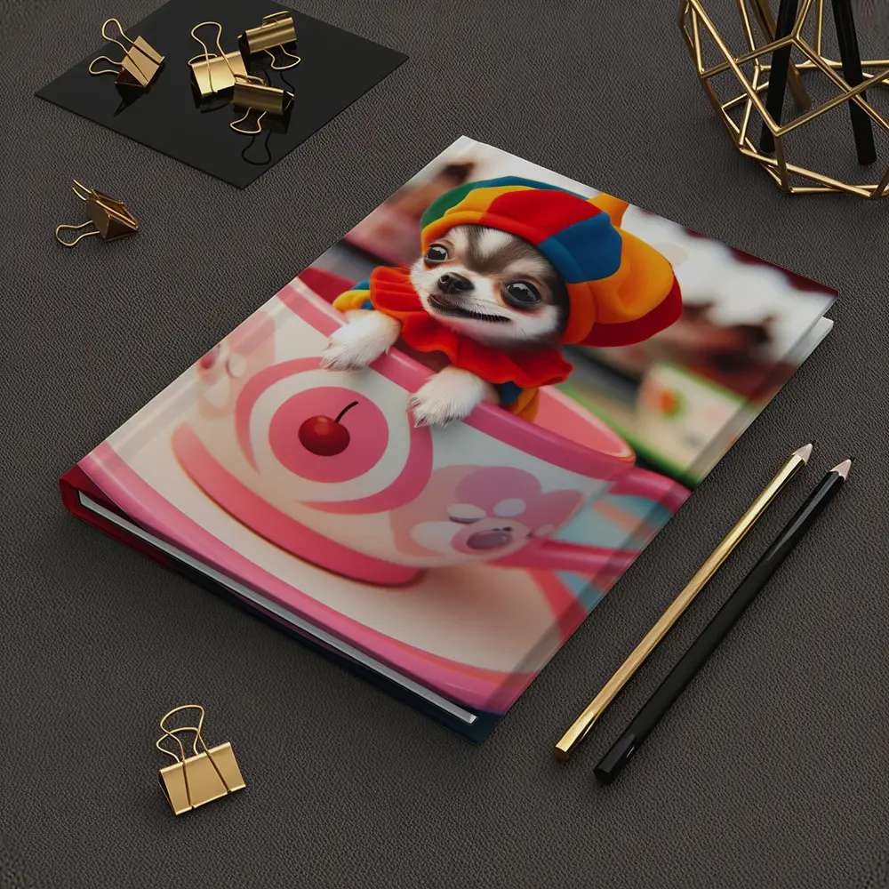 Chihuahua Clown Hat Teacup Carnival Ride – Notebooks