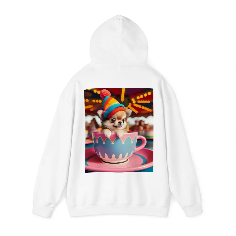 Chihuahua Puppy Teacup Ride Carnival Background – Hoodies