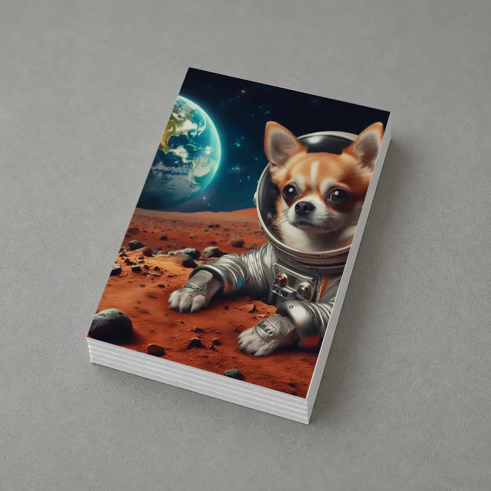 Chihuahua Astronaut On Mars Red Planet – Postcards