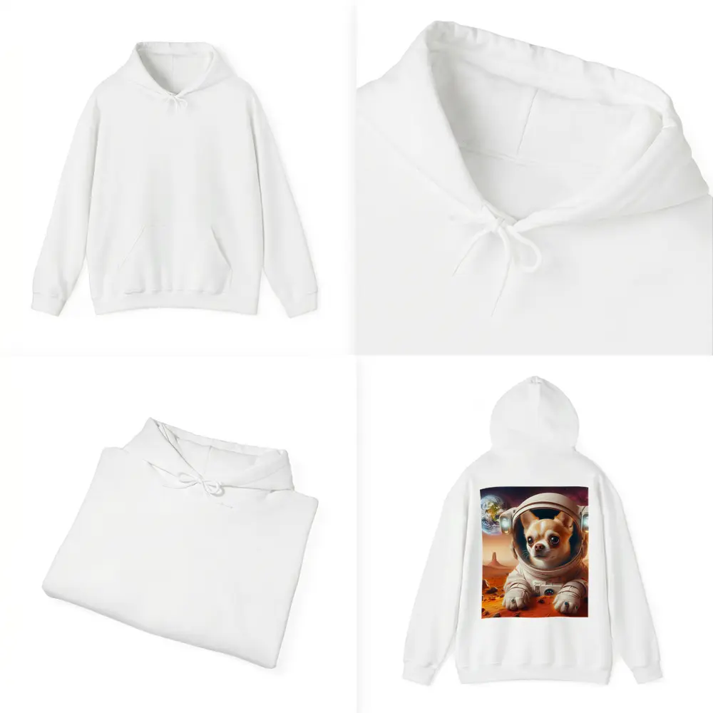 Chihuahua Astronaut on Mars Red Planet – Hoodies