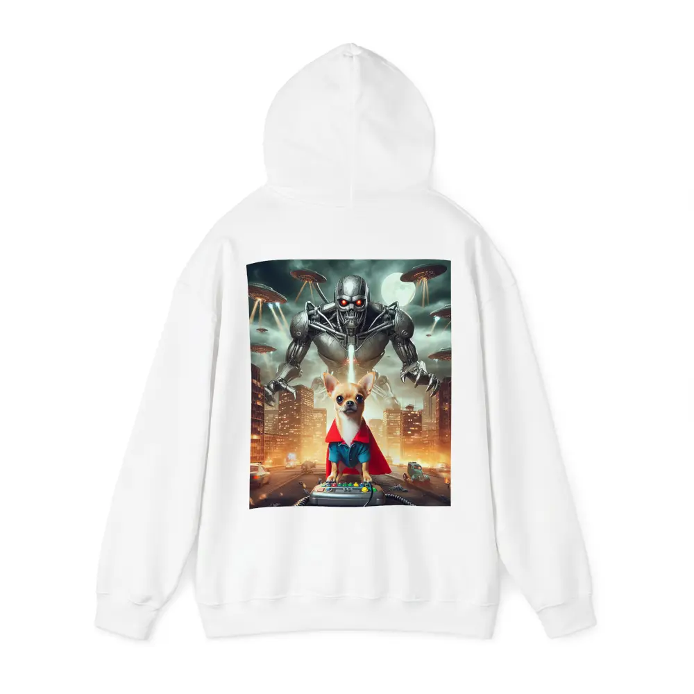 Chihuahua Hero Saves City From Robot Invasion – Hoodies
