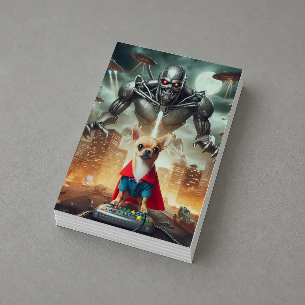 Chihuahua Hero Saves City From Robot Invasion – Postcards