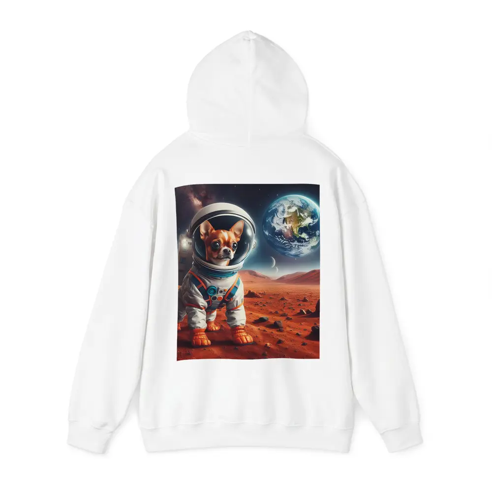 Chihuahua Astronaut Standing On Mars Surface – Hoodies