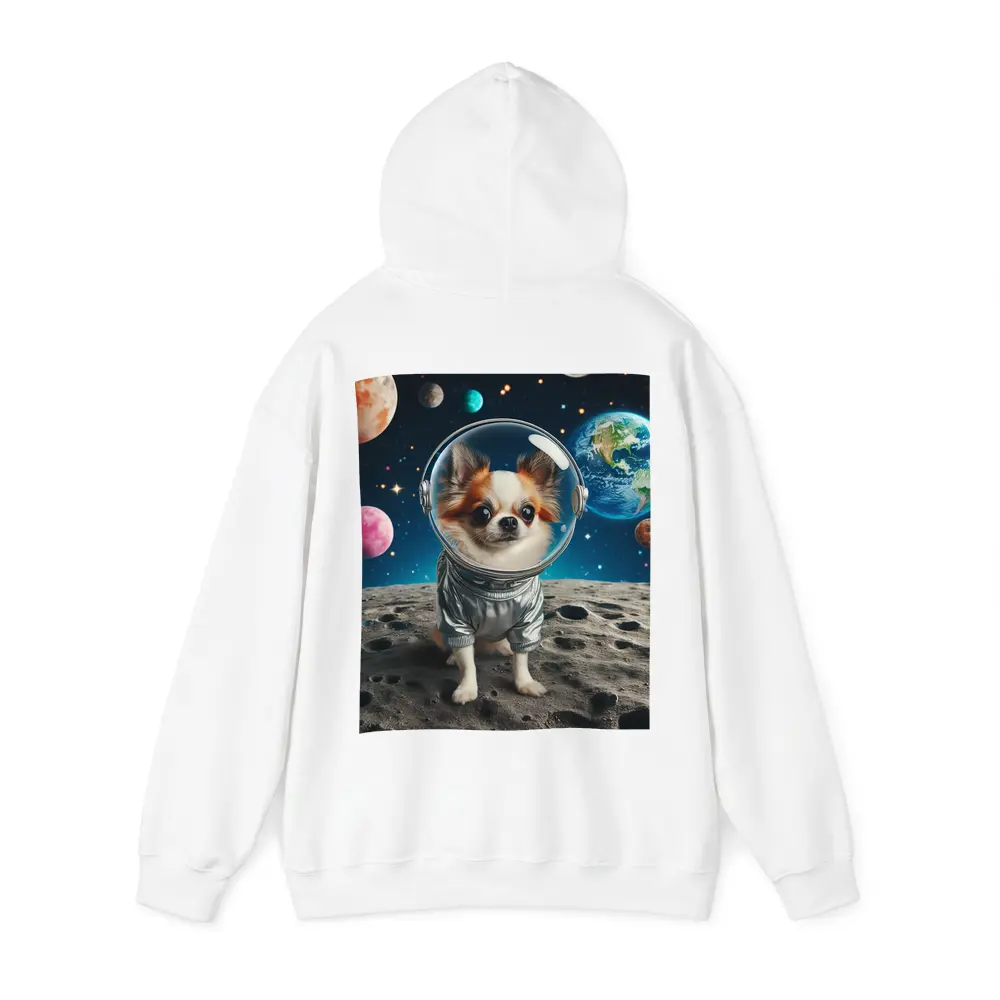 Chihuahua Astronaut Standing On Moon Surface – Hoodies