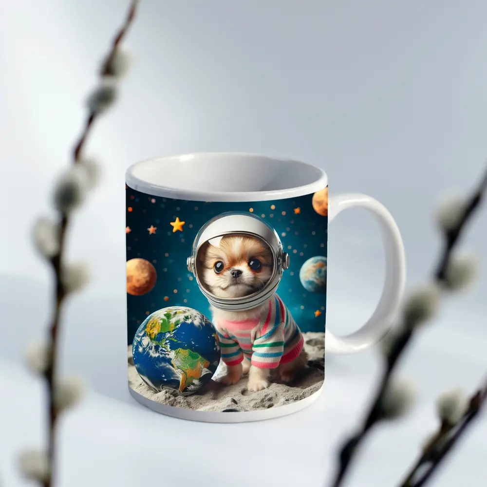 Chihuahua Astronaut Puppy Space Planets Earth – Mugs