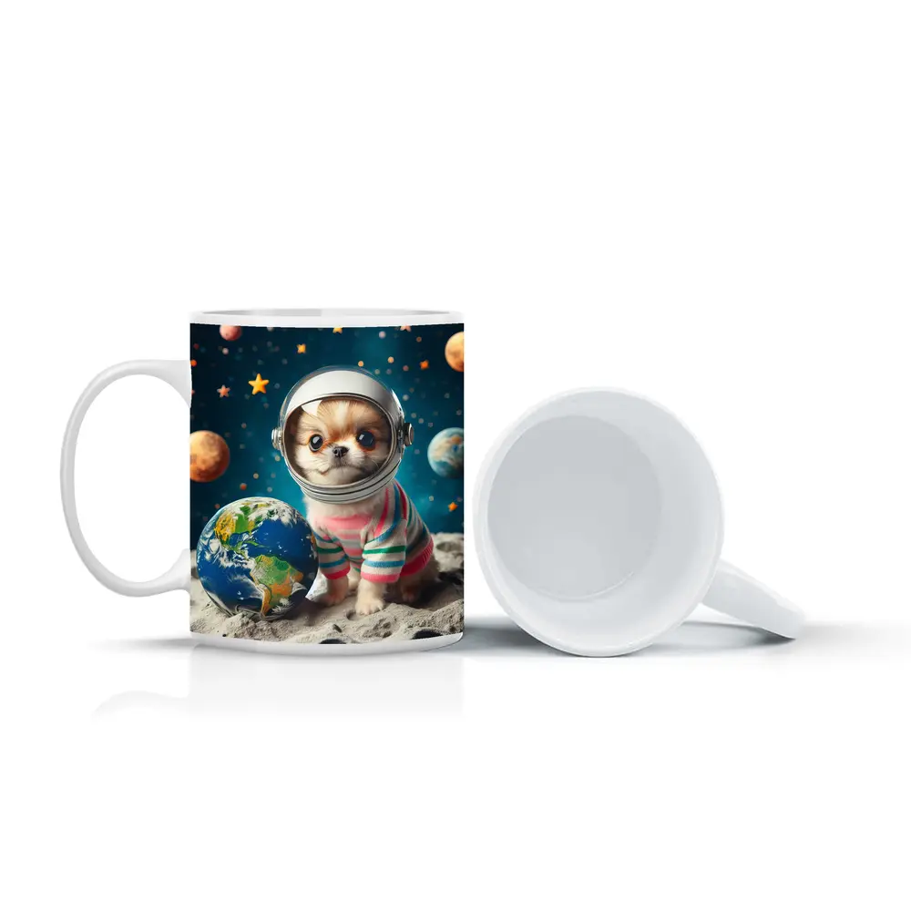 Chihuahua Astronaut Puppy Space Planets Earth – Mugs