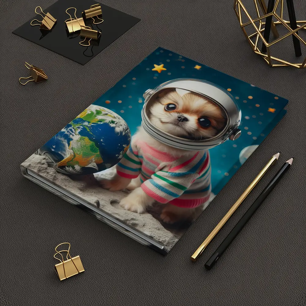 Chihuahua Astronaut Puppy Space Planets Earth – Notebooks