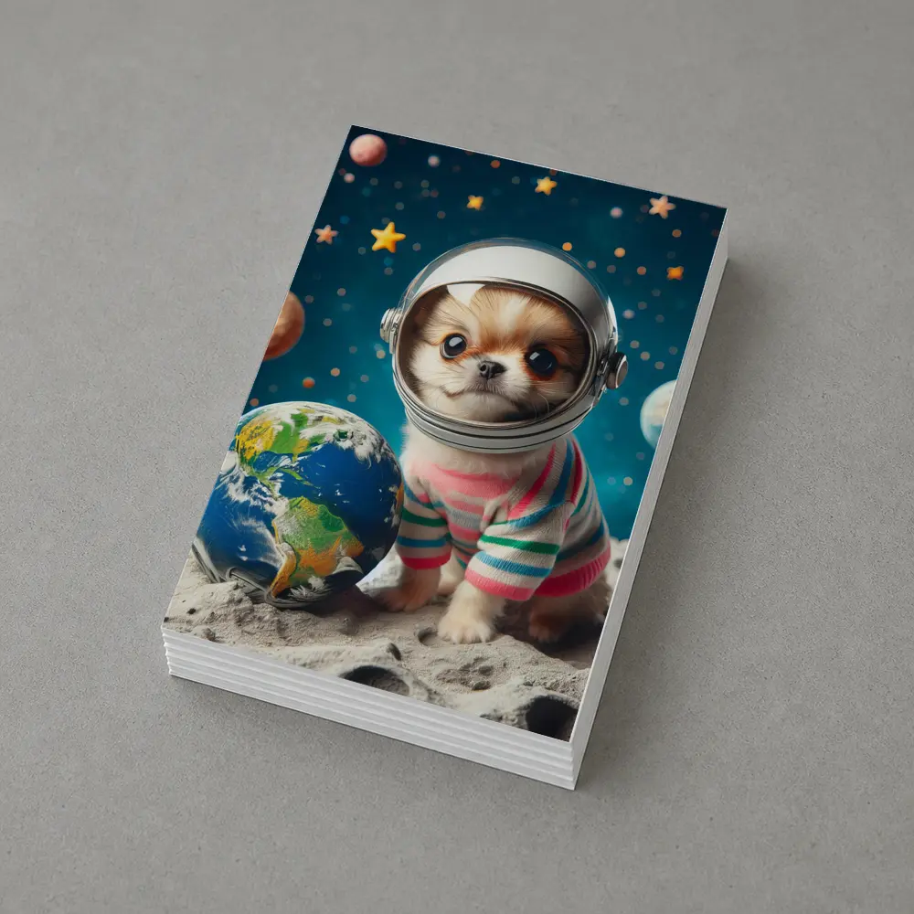 Chihuahua Astronaut Puppy Space Planets Earth – Postcards