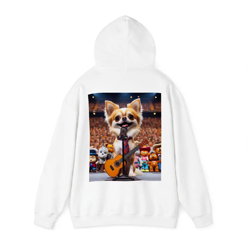 Chihuahua Rockstar Performing On Stage Concert – Hoodies