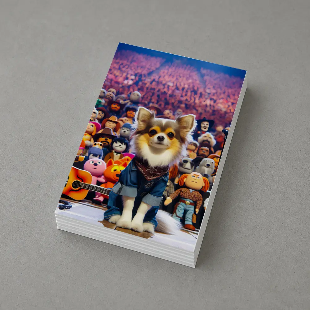 Chihuahua Dog On Stage Concert Crowd – Postcards