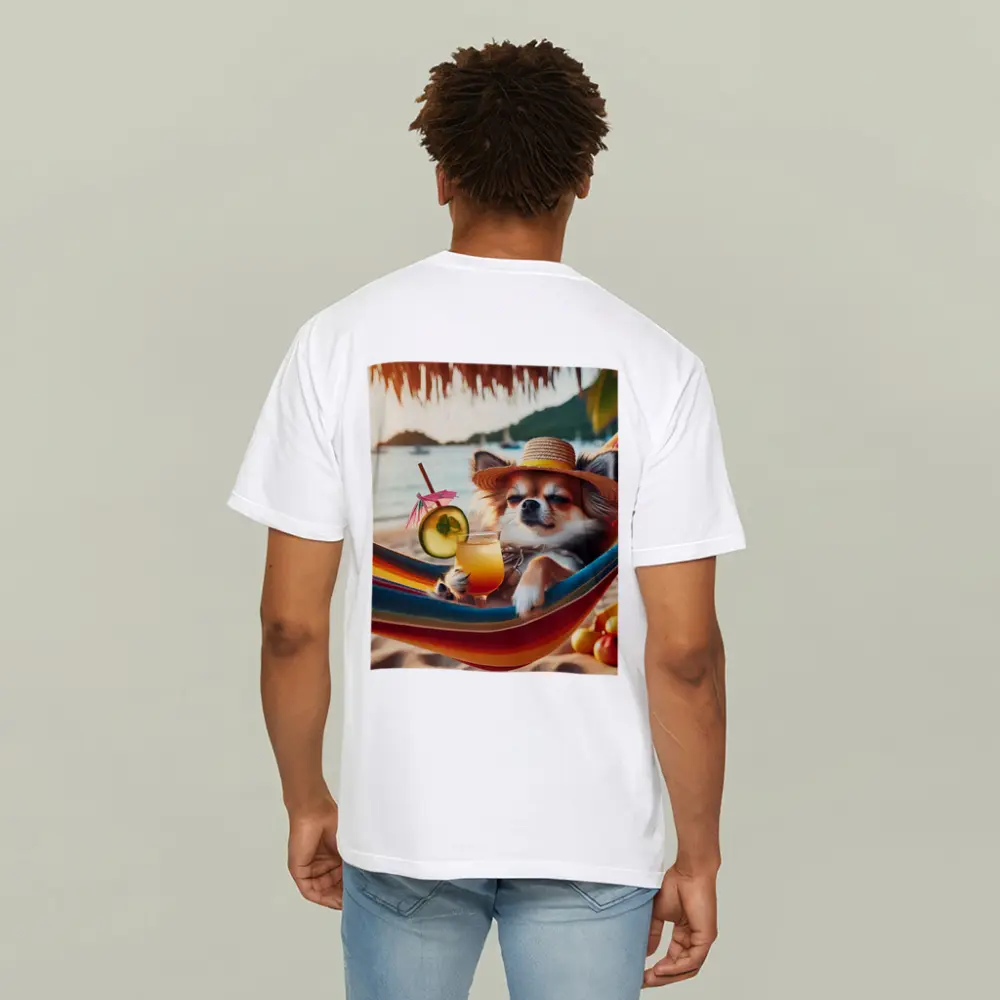 Chihuahua Relaxing Beach Hammock Tropical Cocktail – T-Shirts