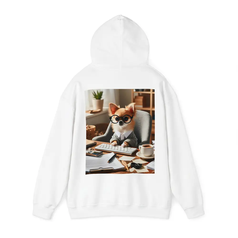 Chihuahua Boss Working At Office Desk – Hoodies