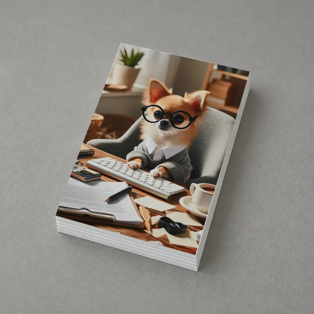 Chihuahua Boss Working At Office Desk – Postcards