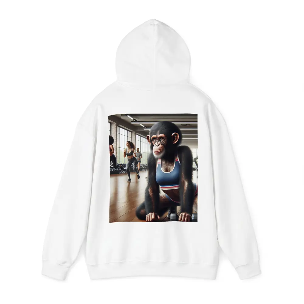 Chimpanzee Wearing Sports Bra in Gym – Hoodies
