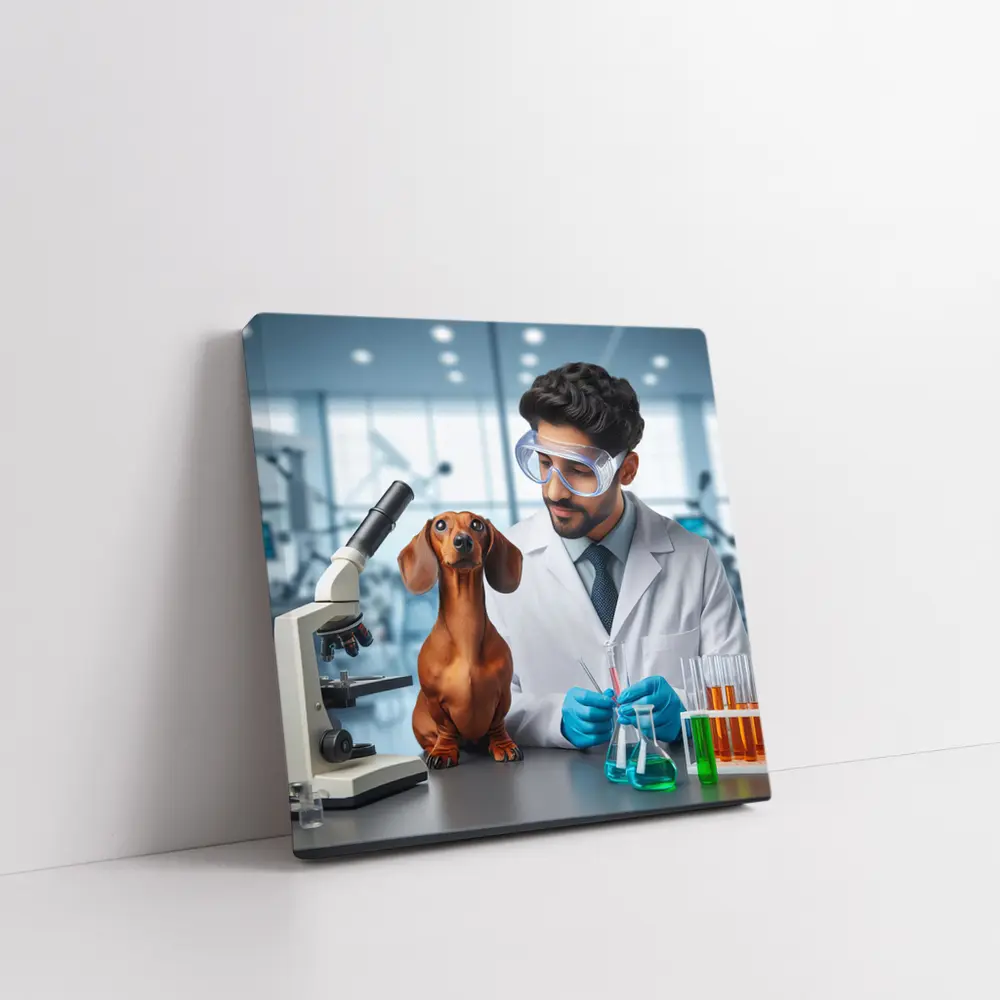 Dachshund Dog Scientist Laboratory Research Art – Wall Art