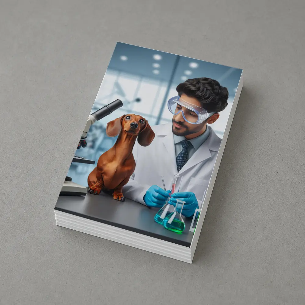 Dachshund Dog Scientist Laboratory Research Art – Postcards